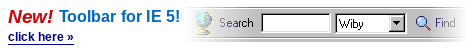 New! Toolbar for IE 5! Click here